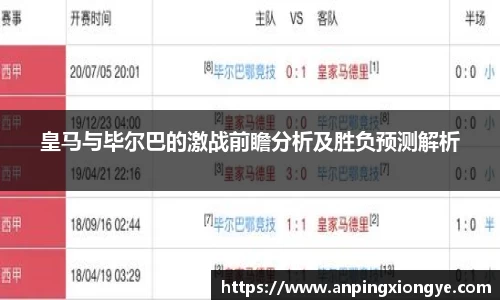 皇马与毕尔巴的激战前瞻分析及胜负预测解析